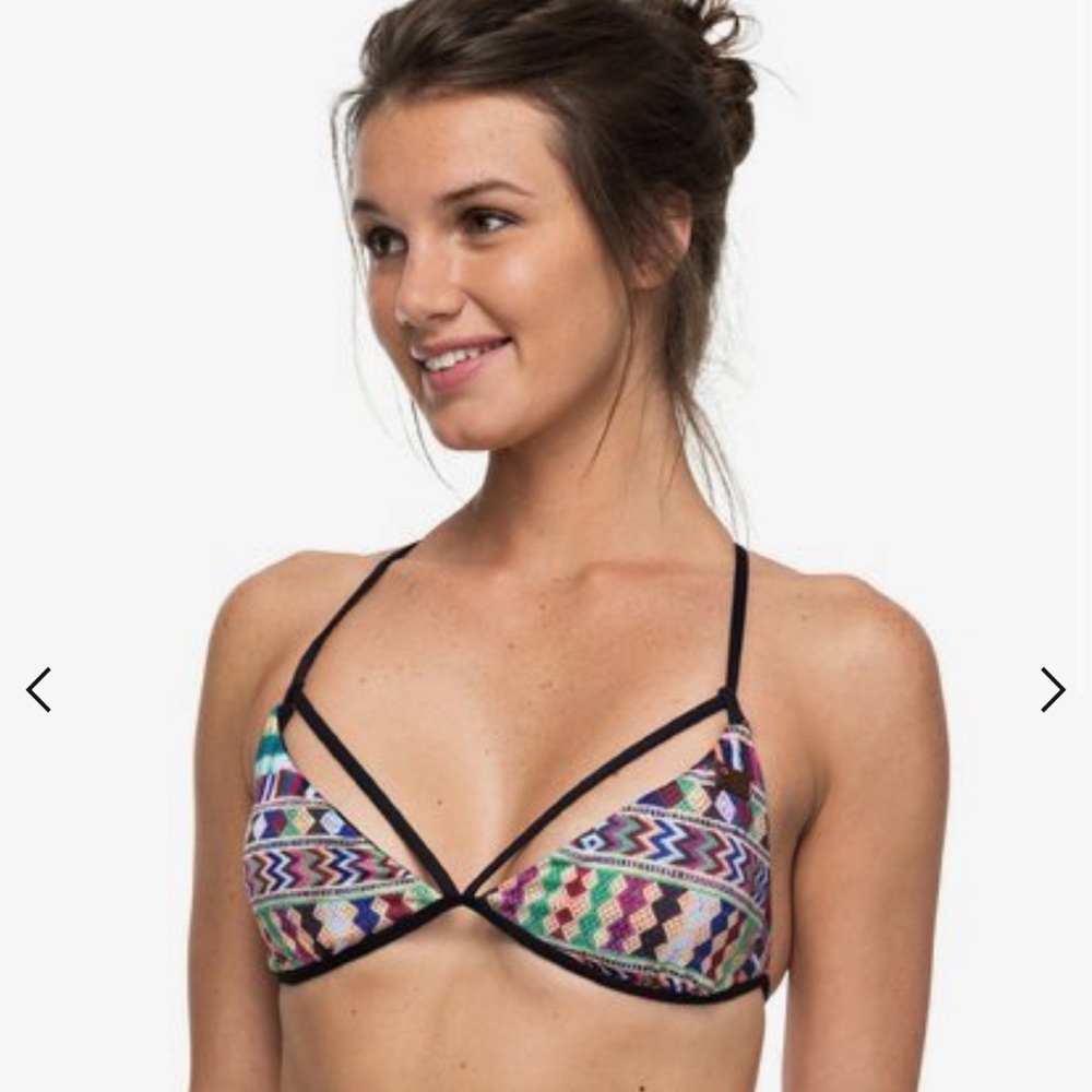 Large Roxy triangle swim top